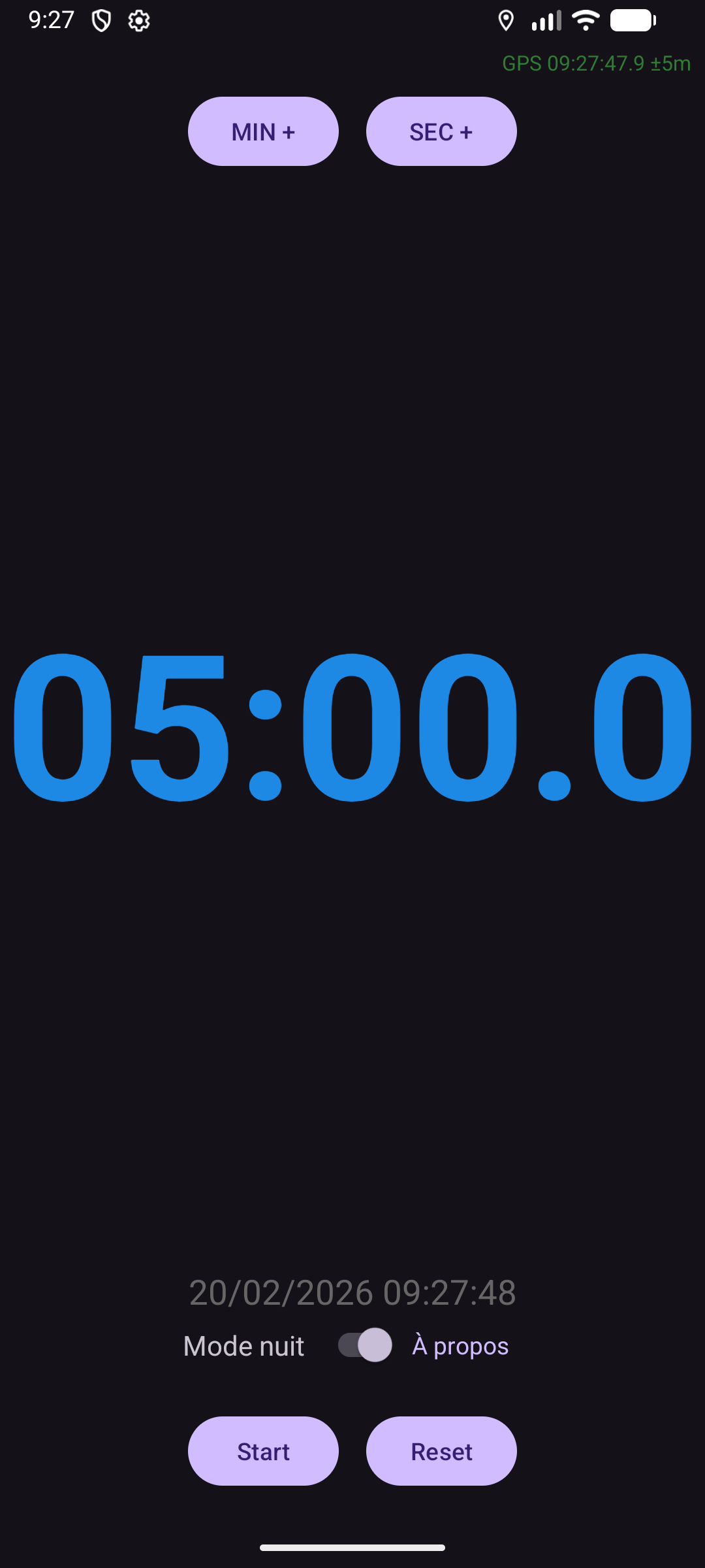 Capture vidéo avec incrustation du temps